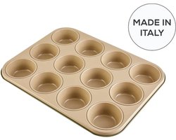 Karaca Jennese – Muffin Bakvorm – 12-vormpjes – 27 cm – Carbon Staal – Groen