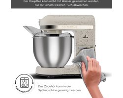 Karaca Mastermaid Chef Pro Machine de Cuisine, 1500W, Crème Douce
