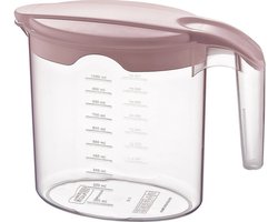 Karaf Plastic met Deksel 1 l - Kan - Waterkaraf voor Fruitwater - Waterkan - Drinkkan