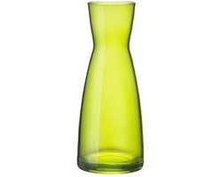 Karaf vorm bloemen vaas groen glas 20.5 x 8 cm - Home deco vazen