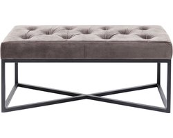 Kare Bank Crossover Grey Black 90x40cm