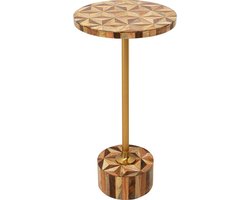 Kare Bijzettafel Domero Geo Brown Ø25cm
