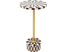 Kare Bijzettafel Domero Star Brown White Ø25cm