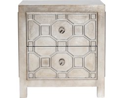 Kare Design Alhambra Nachtkastje 2-Laden - Mat Zilver