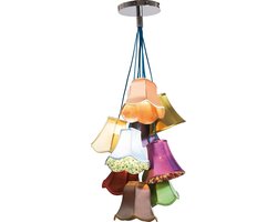 Kare Design Hanglamp Saloon Flowers 9 - Multikleur