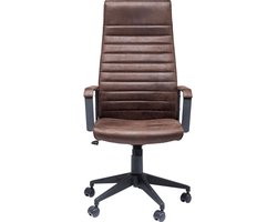 Kare Design Labora High Bureaustoel - Hoge Rugleuning - Bruin Vintage Kunstleer