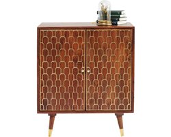 Kare Design Muskat Kast 2-Deurs - B75 X D40 X H90 Cm - Mangohout Bruin