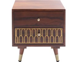 Kare Design Muskat Ladekastje 2-Laden - B52 X D35 X H45 Cm - Mangohout Bruin