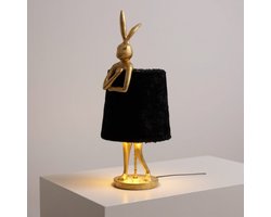 Kare Design Rabbit tafel schemerlamp - 65cm hoog - Fluffy stoffen kap