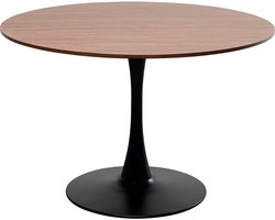Kare Design Schickeria Ronde Eettafel - 110 X 74 Cm - Walnoot/Zwart