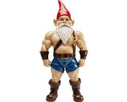 Kare Design - Sculptuur - Decoratief Beeld Muscle Gnome - Gespierde Kabouter - H 60 cm - gebruik binnenshuis