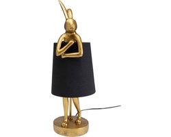 Kare Design - Tafellamp - Dierenlamp Animal Konijn - goud/zwart - small 50 cm