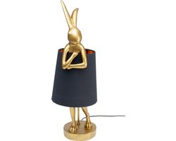 Kare Design - Tafellamp Dierenlamp Animal Rabbit - goud/zwart - H 68 cm