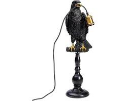 Kare Design - Tafellamp Sitting Crow Mat Black - Dierenlamp Zittende Kraai