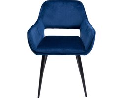 Kare Eetkamerstoel San Francisco Blauw