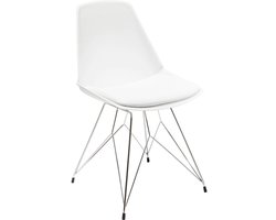 Kare Eetkamerstoel Wire White