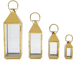 Kare Lantaarn Giardino Gold (set van 4)