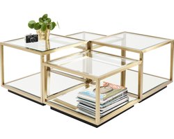 Kare Salontafel Luigi Gold (set van 4)
