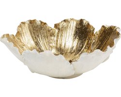 Kare Schaal Flower Bloom Cream Gold 20cm