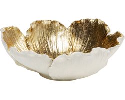 Kare Schaal Flower Bloom Cream Gold 25cm