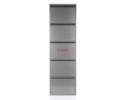 Kare Schoenenkast Caruso 5 Silver Geborsteld