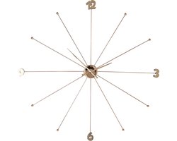 Kare Wandklok Umbrella Rose Goud