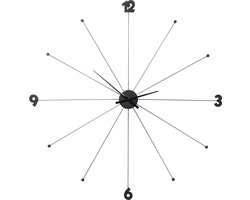 Kare Wandklok Umbrella Zwart