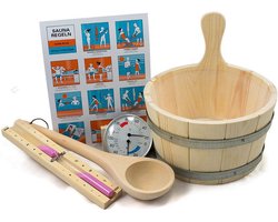 Karibu Sauna Accessoires set (Deluxe) -  6-delig - Luxe sauna producten