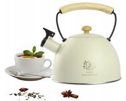 Karl Hausmann roestvrijstalen ketel 2,5L, houten handvat, gas & inductie