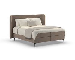 Karlsson Boxspring Mesa - Soft suede - 180 x 210 cm - liver