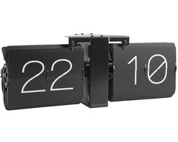 Karlsson Flipklok No Case - Zwart - Mat Zwarte basis - 36x8,5x14cm - Scandinavisch