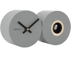 Karlsson Koekoeksklok Duo Cuckoo - Mat Muisgrijs - 26x13x7,2cm - Scandinavisch