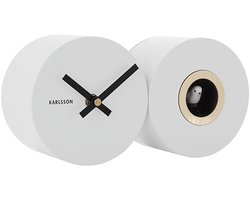 Karlsson Koekoeksklok Duo Cuckoo - Mat Wit - 26x13x7,2cm - Scandinavisch