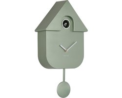Karlsson Koekoeksklok Modern Cuckoo Metallic - Groen - 21.5x8.5x41cm - Wandklok Scandinavisch