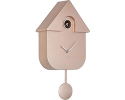 Karlsson Koekoeksklok Modern Cuckoo Metallic - Rosé goud - 21.5x8.5x41cm - Wandklok Scandinavisch