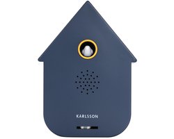 Karlsson Ornament Sound Box Modern Cuckoo - Blauw - 12x7.5x11.5cm - Modern