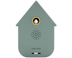 Karlsson Ornament Sound Box Modern Cuckoo - Groen - 12x7.5x11.5cm - Modern - Kunststof