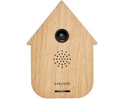 Karlsson Ornament Sound Box Modern Cuckoo - Lichtbruin - 12x7.5x11.5cm - Modern - Kunststof