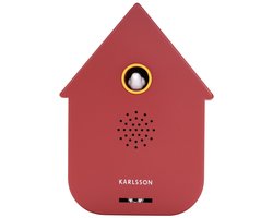 Karlsson Ornament Sound Box Modern Cuckoo - Rood - 12x7.5x11.5cm - Modern