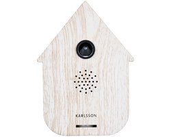 Karlsson Ornament Sound Box Modern Cuckoo - Wit - 12x7.5x11.5cm - Modern - Kunststof - Vaderdag - Vaderdagcadeau - Vaderdag cadeautje voor hem