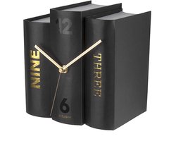 Karlsson Tafelklok Book - Black Paper - 20x15x20cm - Scandinavisch