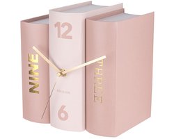 Karlsson Tafelklok Book - Pink Paper - 20x15x20cm - Scandinavisch
