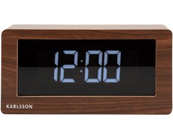 Karlsson Tafelklok Boxed - Donker Hout - 25x7x12,5cm - Scandinavisch,Modern