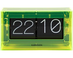 Karlsson Tafelklok Boxed Flip - Geel - 20.7x7.1x11.7cm - Scandinavisch