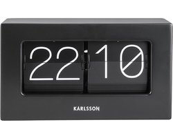 Karlsson Tafelklok Boxed - Flip - Mat Zwart - 20,5x7x11,5cm - Scandinavisch
