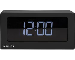 Karlsson Tafelklok Boxed - LED - Zwart - 25x7x12,5cm - Scandinavisch,Modern