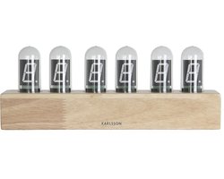 Karlsson Tafelklok Cathode - Eikenhout voet - 28x7,5x11cm - Scandinavisch