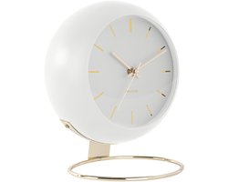Karlsson Tafelklok Globe - Wit - 21x24,5x14cm - Scandinavisch
