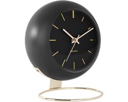 Karlsson Tafelklok Globe - Zwart - 21x24,5x14cm - Scandinavisch