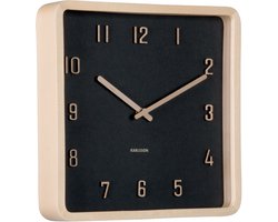 Karlsson - Wall Clock Nervadura Square - Zwart - Øcm